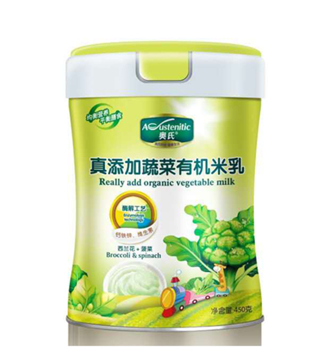 450克真添加西蘭花菠菜有機(jī)米乳
