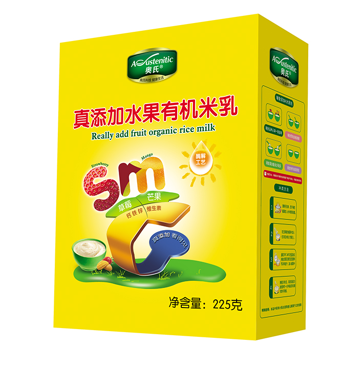 225克真添加水果有機米乳