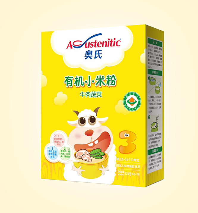 225克牛肉蔬菜有機(jī)小米粉